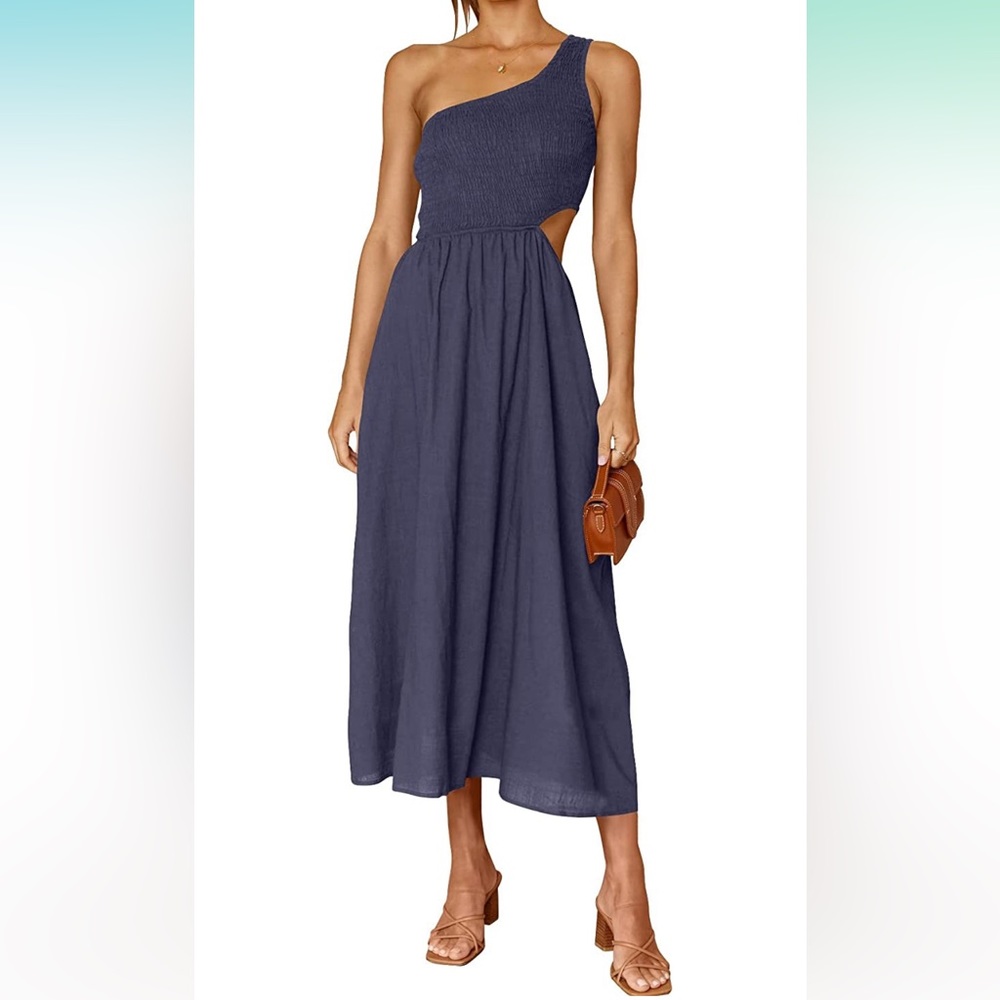 🆕 One Shoulder Cutout Maxi Dress